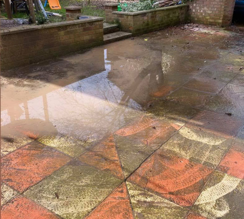 Patio Before Cleaning